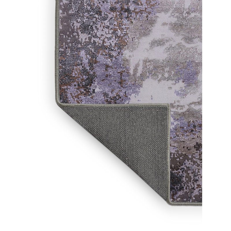 Tapis abstrait gris, Tapis de couloir 2 pi x 5 pi