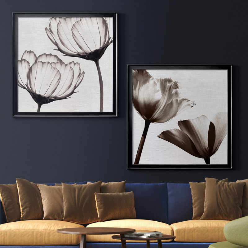 «Takes Two I», ensemble de 2 reproductions d'art encadrées, H 26,5 po x l 53 po x P 1,5 po, Toile avec cadre noir