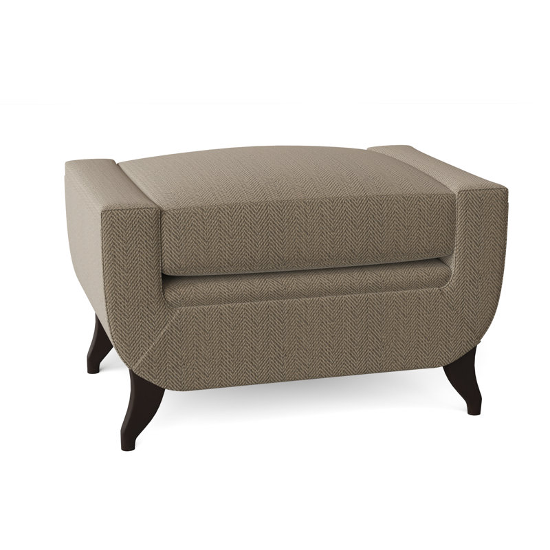 Armstrong Upholstered Ottoman, American Walnut, Margaret Ebony