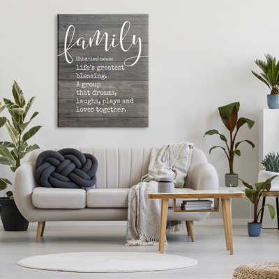 Family Définition Planked by Lettered And Lined - Art textuel