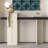 Beige with Black Solid Wood Rectangular Shape Console Table-496771627