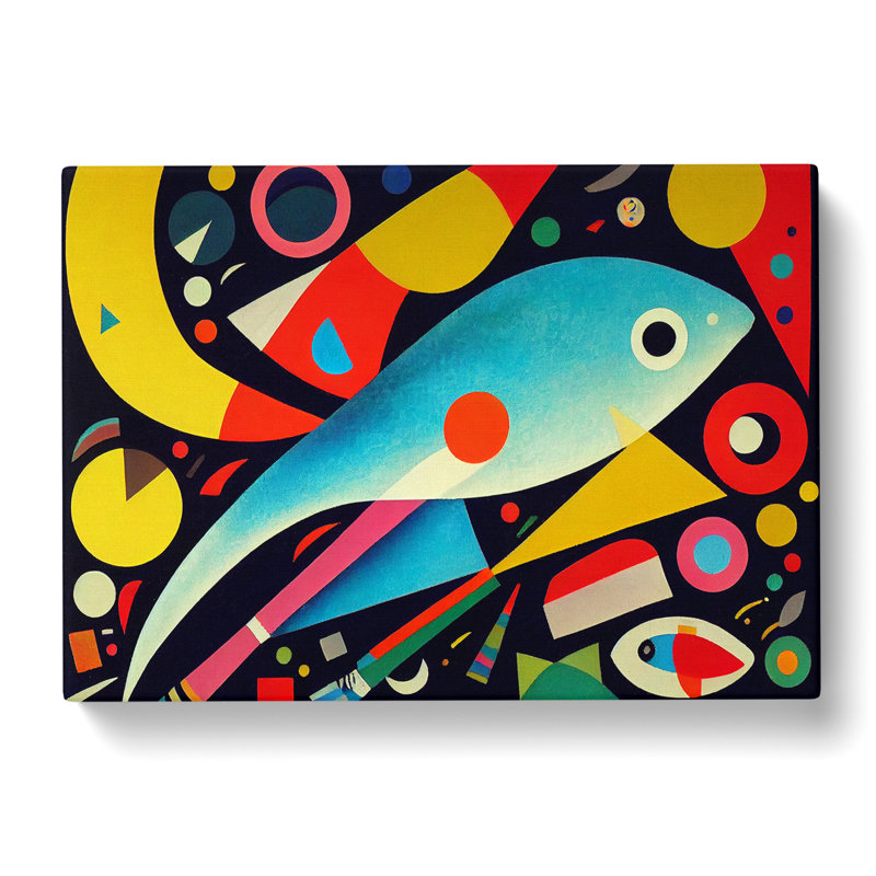 Fish Abstract Art Vol.1 - Wrapped Canvas, 35cm H x 50cm W x 3cm D