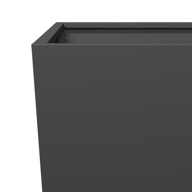 Chaely Metal Planter, Black, 29.53" H x 17.72" W x 17.72" D, 1