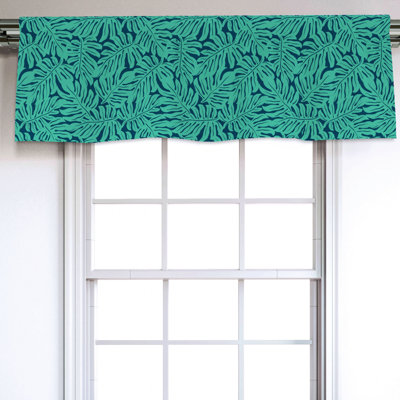 Sateen Floral Ruffled Window Valance