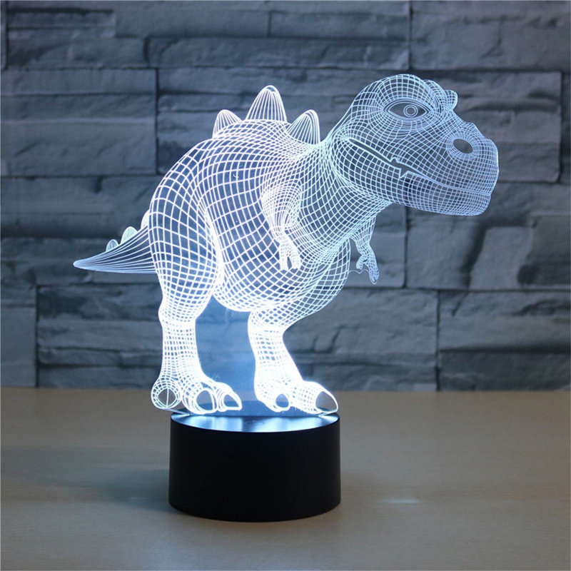 3D Dinosaur Children Night Lamp Led Colors Changing Lighting Decoration Creative Gift Lamp Bedside Lamp Table Lamp