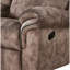 Causeuse inclinable en velours chocolat deux tons Zubaida avec port USB et console-133232922-133232923
