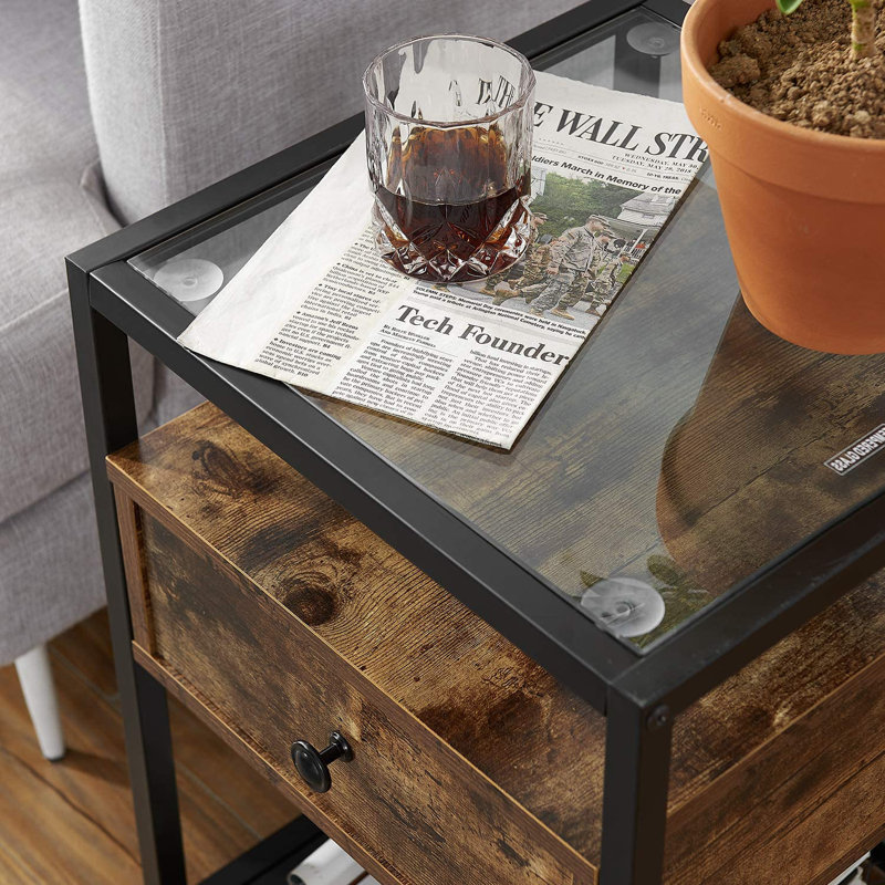 NS 1 Drawer Bedside Table, Brown