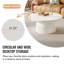 Modern Cream White Round Coffee Table for Living Room,Bedroom