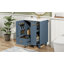 Meuble-lavabo 24 po avec lavabo, armoire de salle de bain avec tablette de porte, tiroir profond, panier coulissant à 2 niveaux, structure en bois massif et panneau de fibres à densité moyenne, un paquet, gris