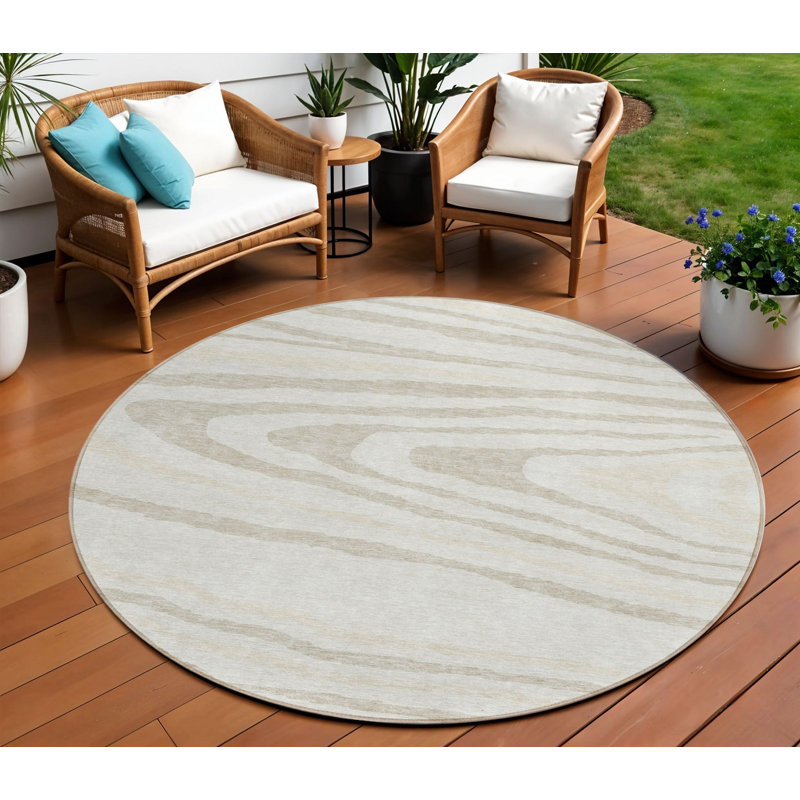 Tapis rond 8 po taupe
