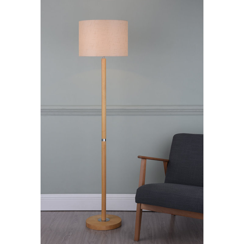 Sally 170cm Traditional Floor Lamp, Light Wood