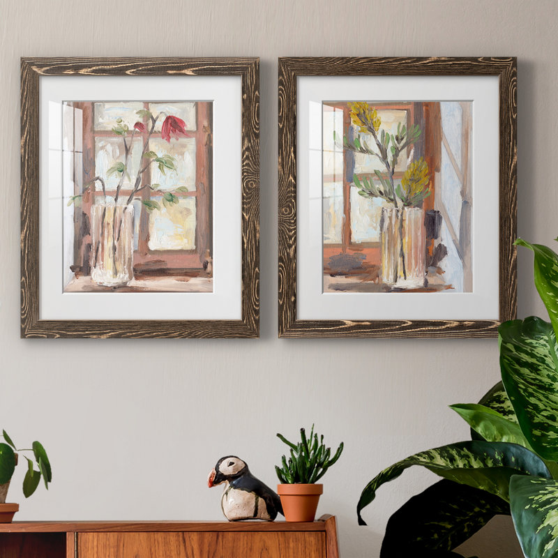 «By the Window», reproduction encadrée «Premium» prête à être accrochée, Cadre en papier gris, H 20 po x l 17 po x P 1 po