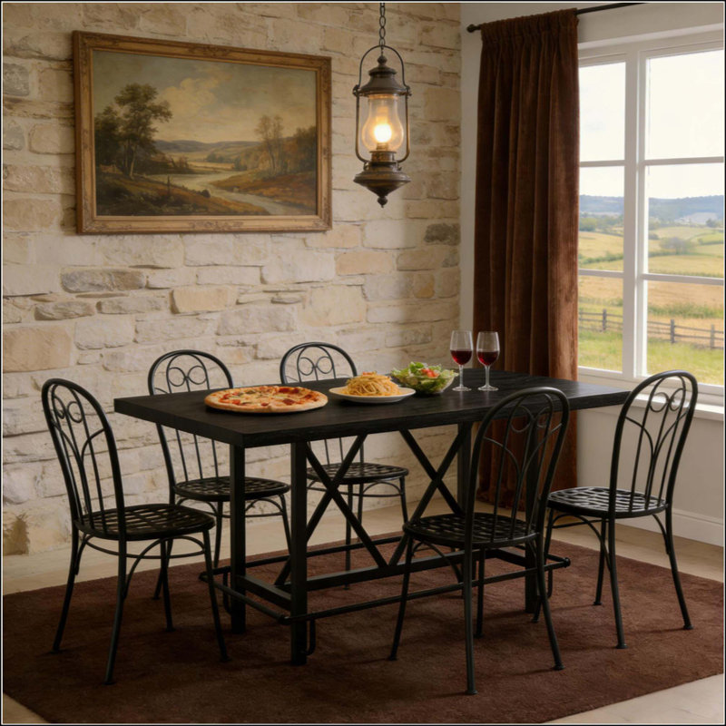 Bar Table,Dining Table,Rectangular Kitchen Table,Coffe Table, Black