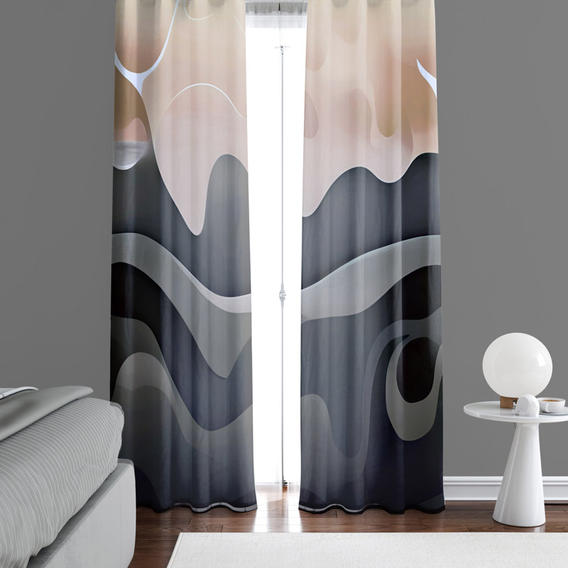 Paire de rideaux semi-transparents en polyester Dayden, L 20 po x L 52 po