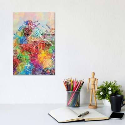 Cape Town South Africa City Street Map I by Michael Tompsett - Wrapped Canvas Gallery-Wrapped Canvas Giclée