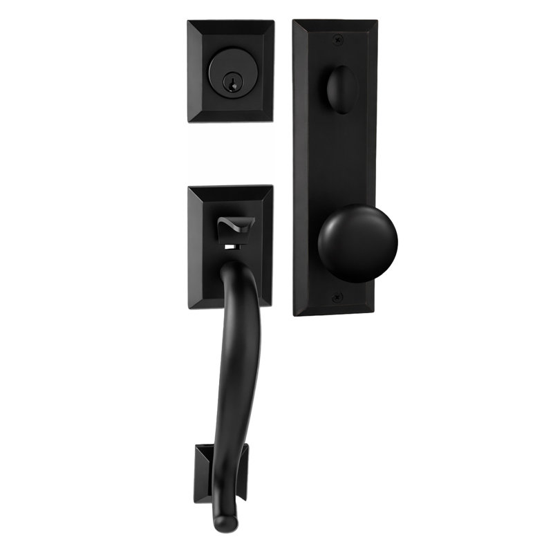 Bravura 913-906 Active Savannah Handleset with Macon Knob in Satin Nickel, Matte Black