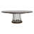 West Camden 60 " Extendable Walnut Round Solid Wood Top with Solid Wood and Stainless Steel Base Dining Table
