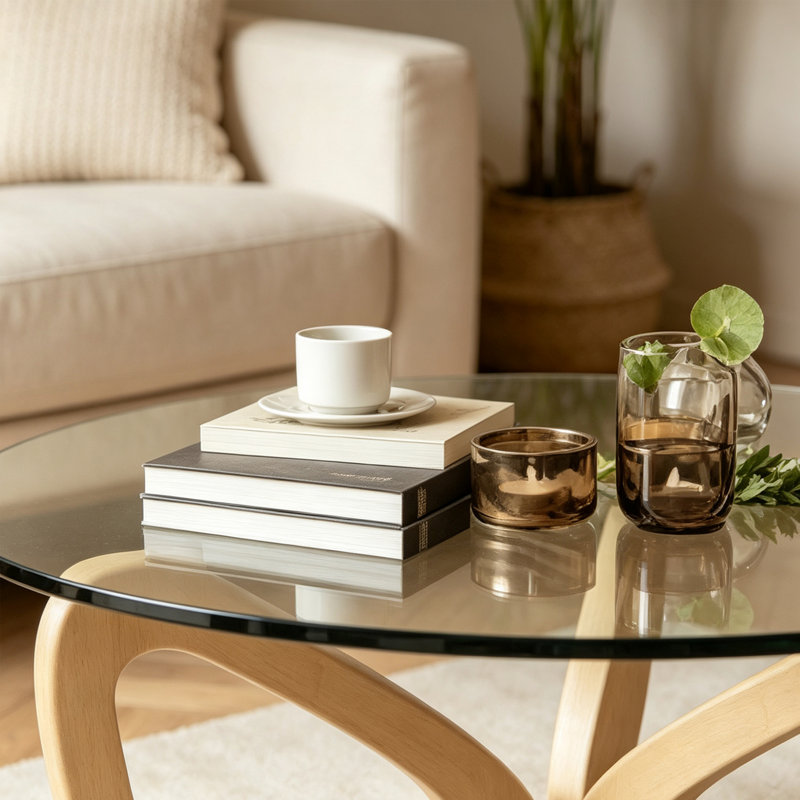 Table basse en verre trempé