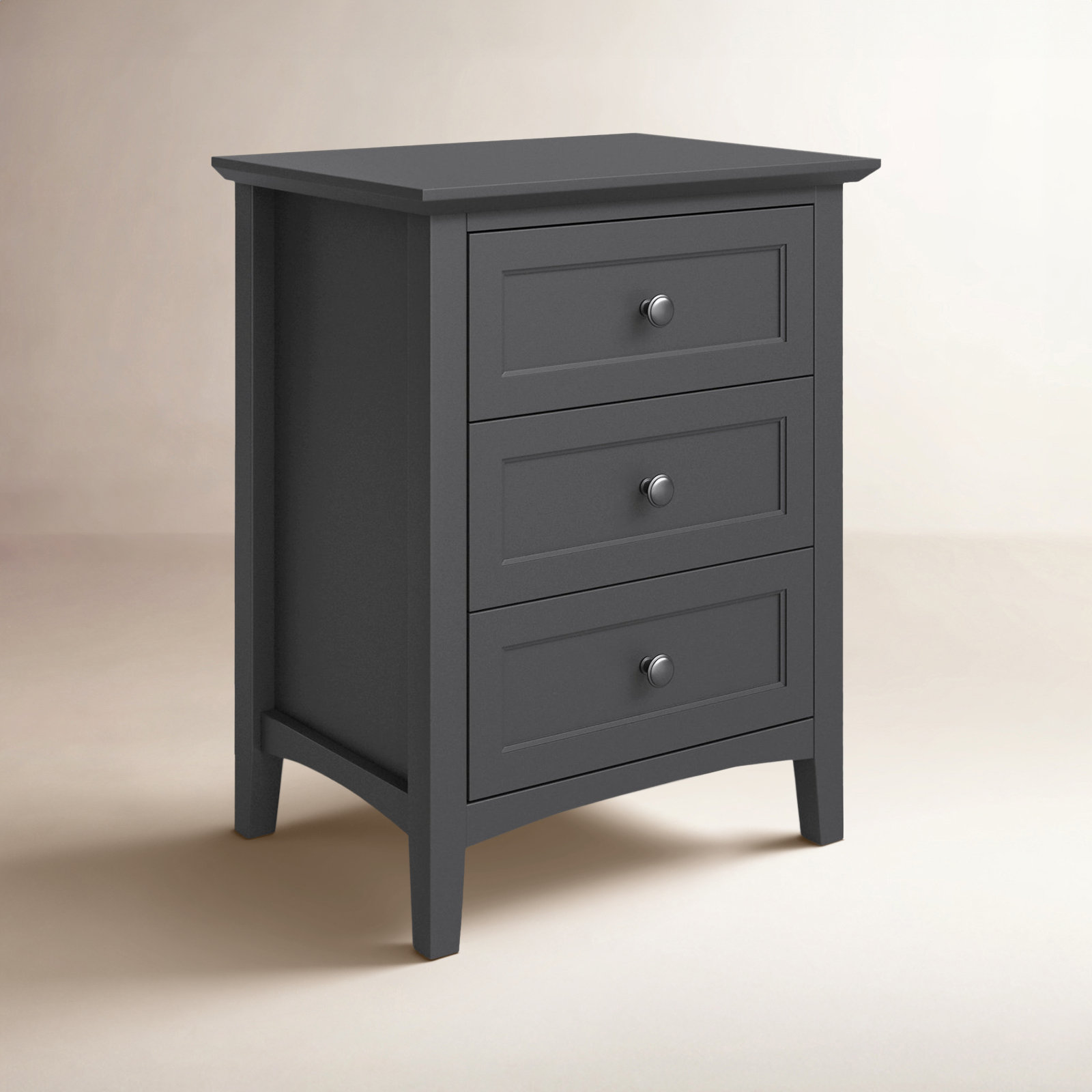 Renee Mahogany Nightstand, Black