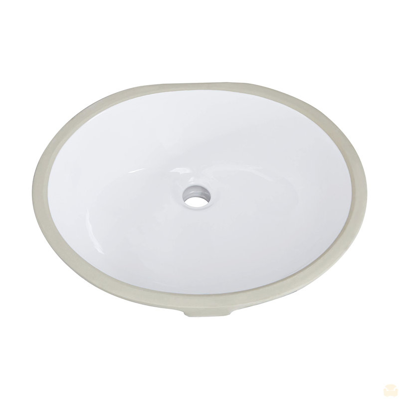 Oval Undermount Bathroom Sink With Overflow