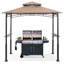 8 Ft. W X 5 Ft. D Steel Grill Gazebo With Vented Top-112319668