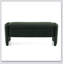 Élégant banc de rangement avec repose-pieds en forme de boucle avec un design simple et grand, foncé