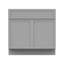 Armoire de salle de bain autoportante 33 po avec 2 portes Colton, sans comptoir, prête à assembler, gris Colton-95216811