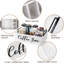 Accessoires de support de barre de café en bois pour station de café, comptoir, panier de rangement Kcup avec poignée - blanc