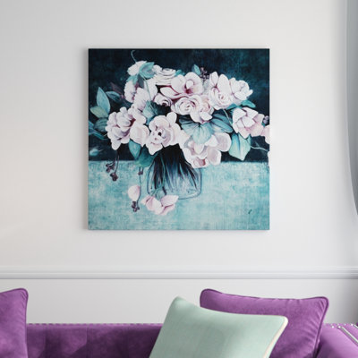 « cyan light », peinture sur toile