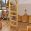 Lit mezzanine simple en bois avec tente-133202601