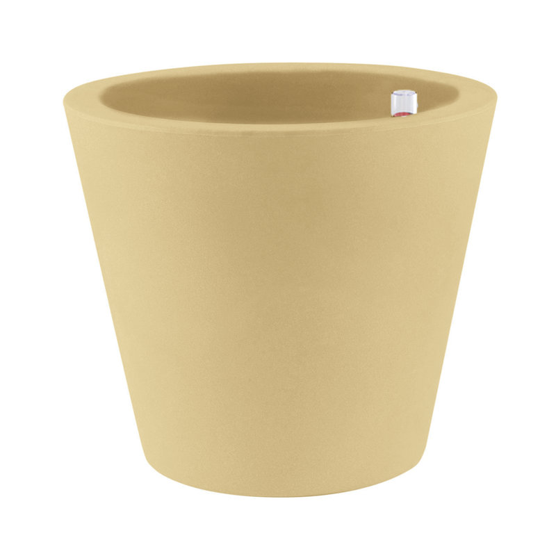 Cono Resin Pot Planter, 20" H x 19.75" W x 19.75" D, Taupe