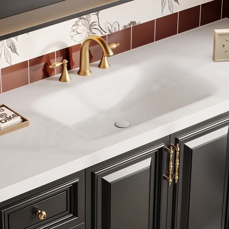 Armoire de salle de bain style français rétro, 47"