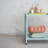 Rubberwood 2-Tier Bar Cart on Wheels