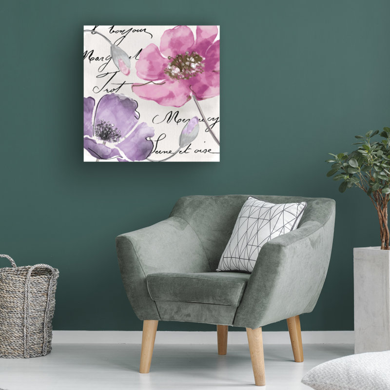 Art sur toile «Bachelor Sasha Fleurs De France I», H 14 po x l 14 po
