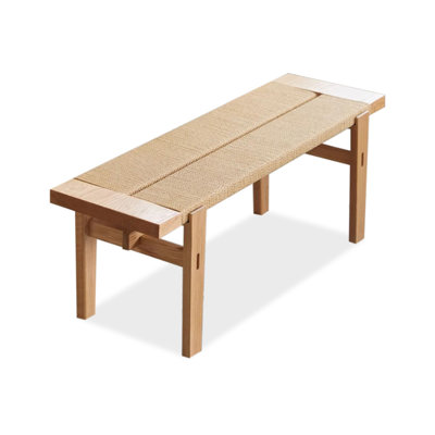Burlywood Solid Wood Bench