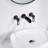 Vivid Fall 2-Handle Wall Mounted Bathroom Faucet With Valve In Matte Black-121159705