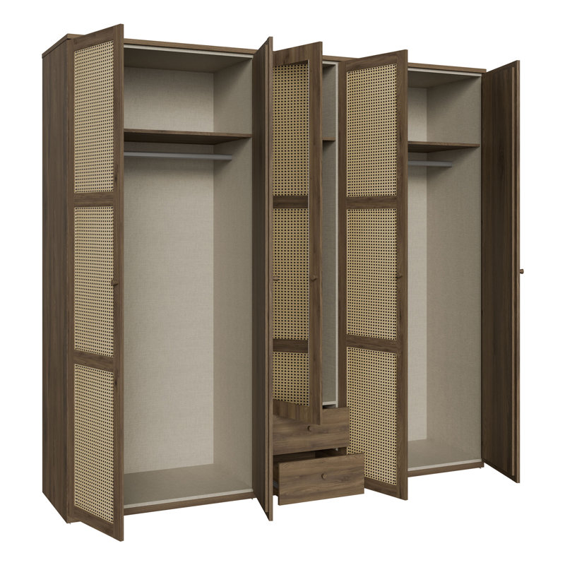 5 Door Manufactured Wood Wardrobe
