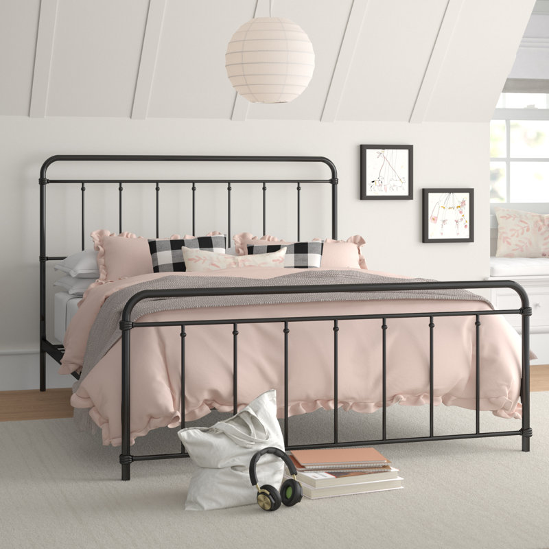 Aanya Bed, Kingsize (5'), Matte Black