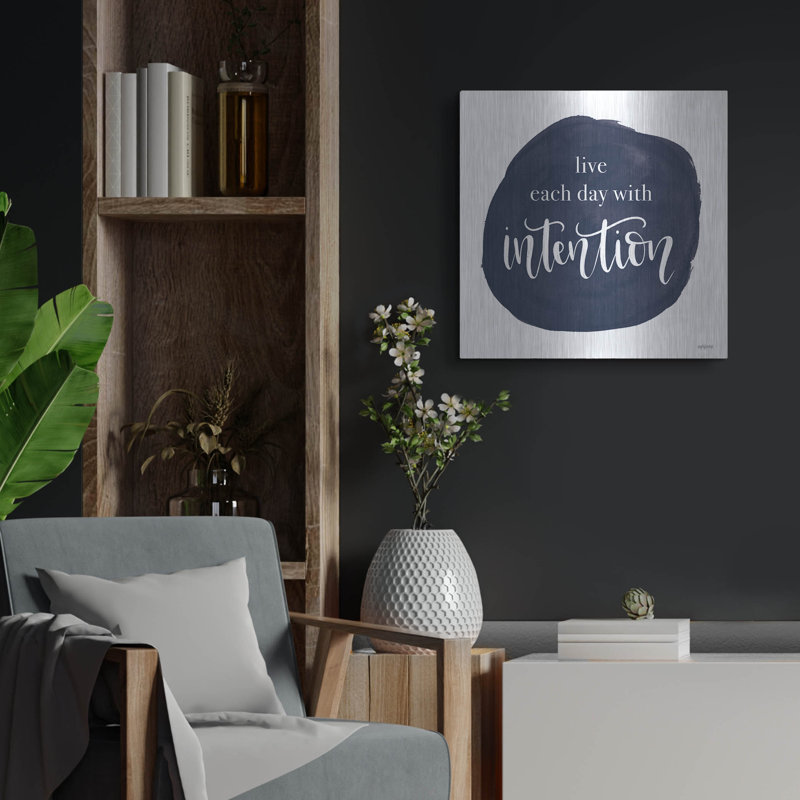 «Intention» par Imparfect Dust, art mural en métal Luxe, 36 po x 36 po, H 24 po x l 24 po