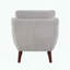 Chaise d'appoint en chenille de style Mid-Century, coussins réversibles et pieds espresso
