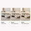 Table de bout en pierre micro-cristalline de style crème-108794353
