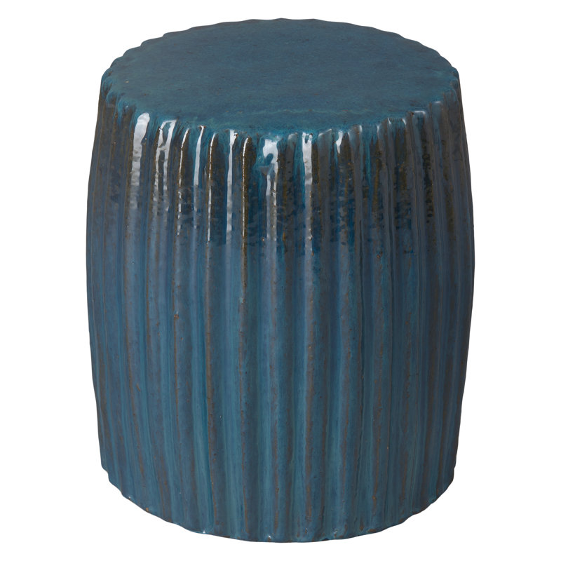 Vitaly Garden Stool, Turquoise