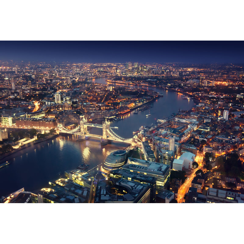 Bianka London At Night - Wrapped Canvas Print, 51cm H x 76cm W x 3.8cm D