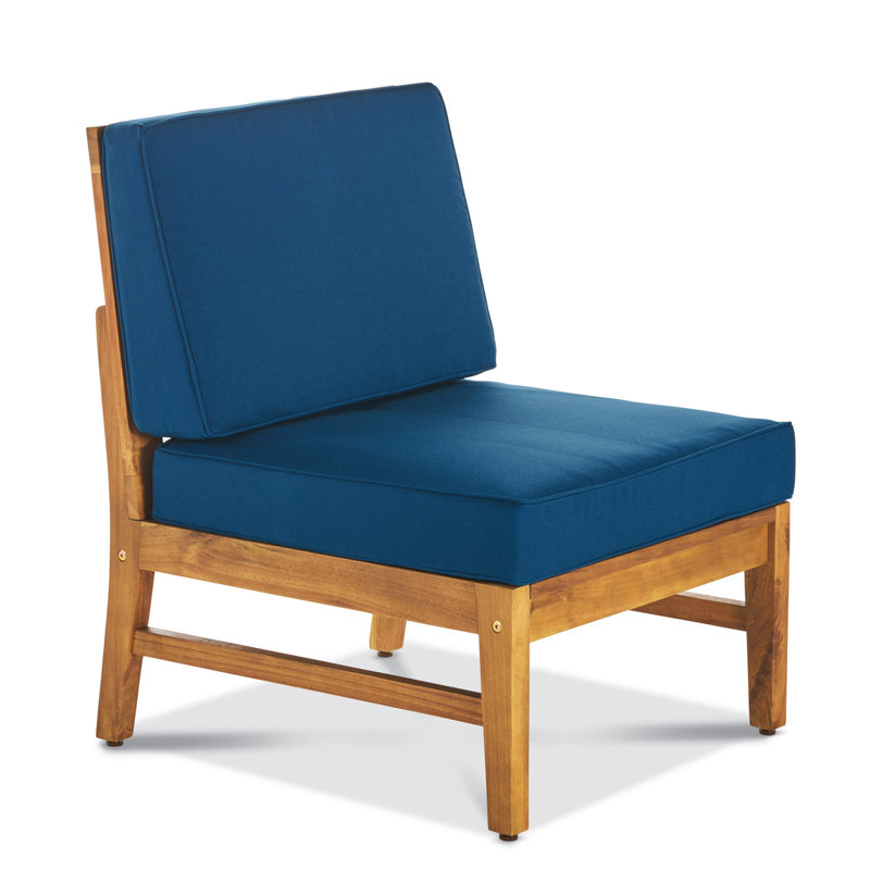 Chaise sans accoudoirs Perla, Bleu