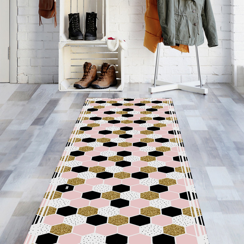 Clinkscales Geometric Kitchen Mat, Runner 65 x 266cm