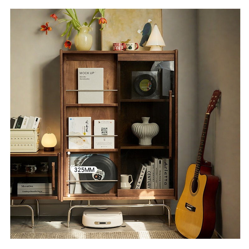 Bibliothèque de style rétro, (3 tablettes) H 52,76 po x l 34,65 po x P 15,35 po