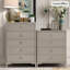 Armoire d'appoint en bois massif gris clair