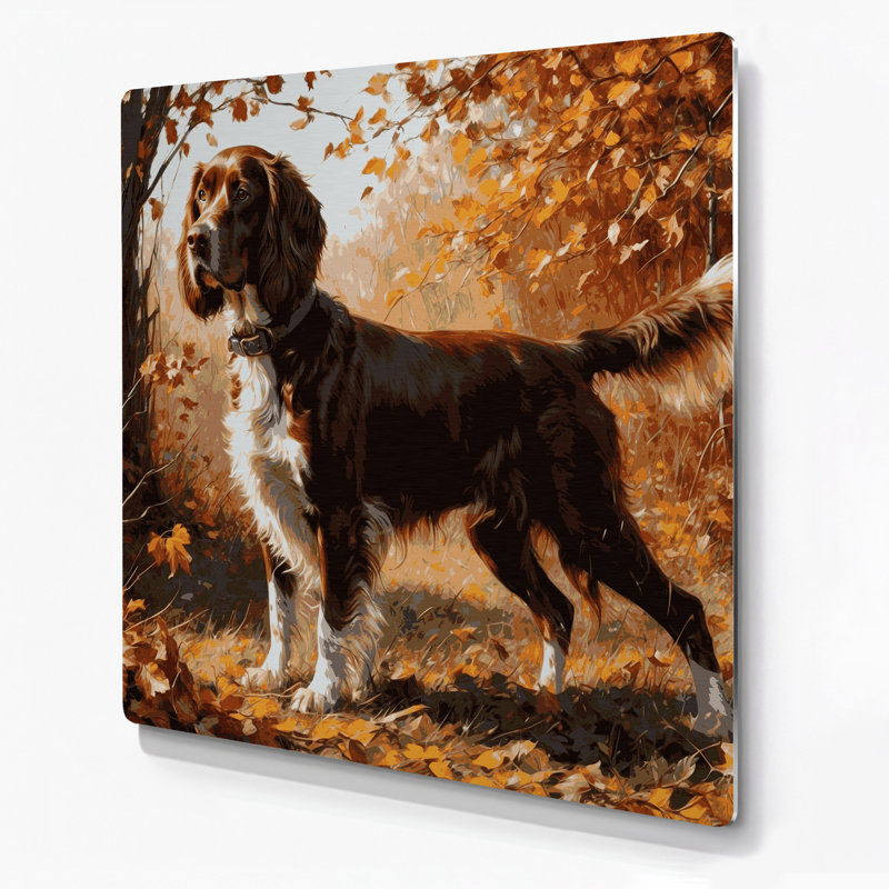 «Dogs Irish Setter», art mural en métal noir, H 8 po x l 8 po