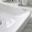 Meuble-lavabo simple avec lavabo en céramique, tablette ouverte, 2 tiroirs-129892695