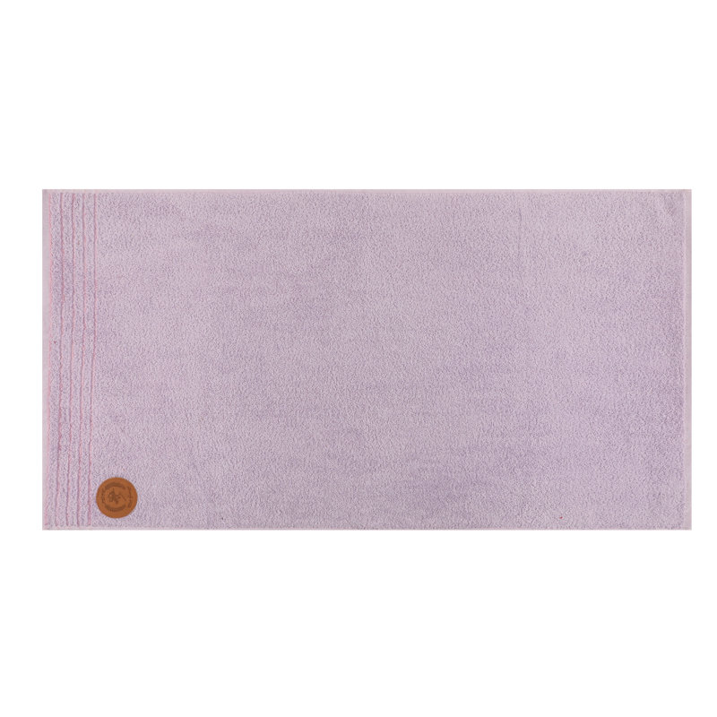 2 Piece 100% Cotton Hand Towel Set, Brown/Purple